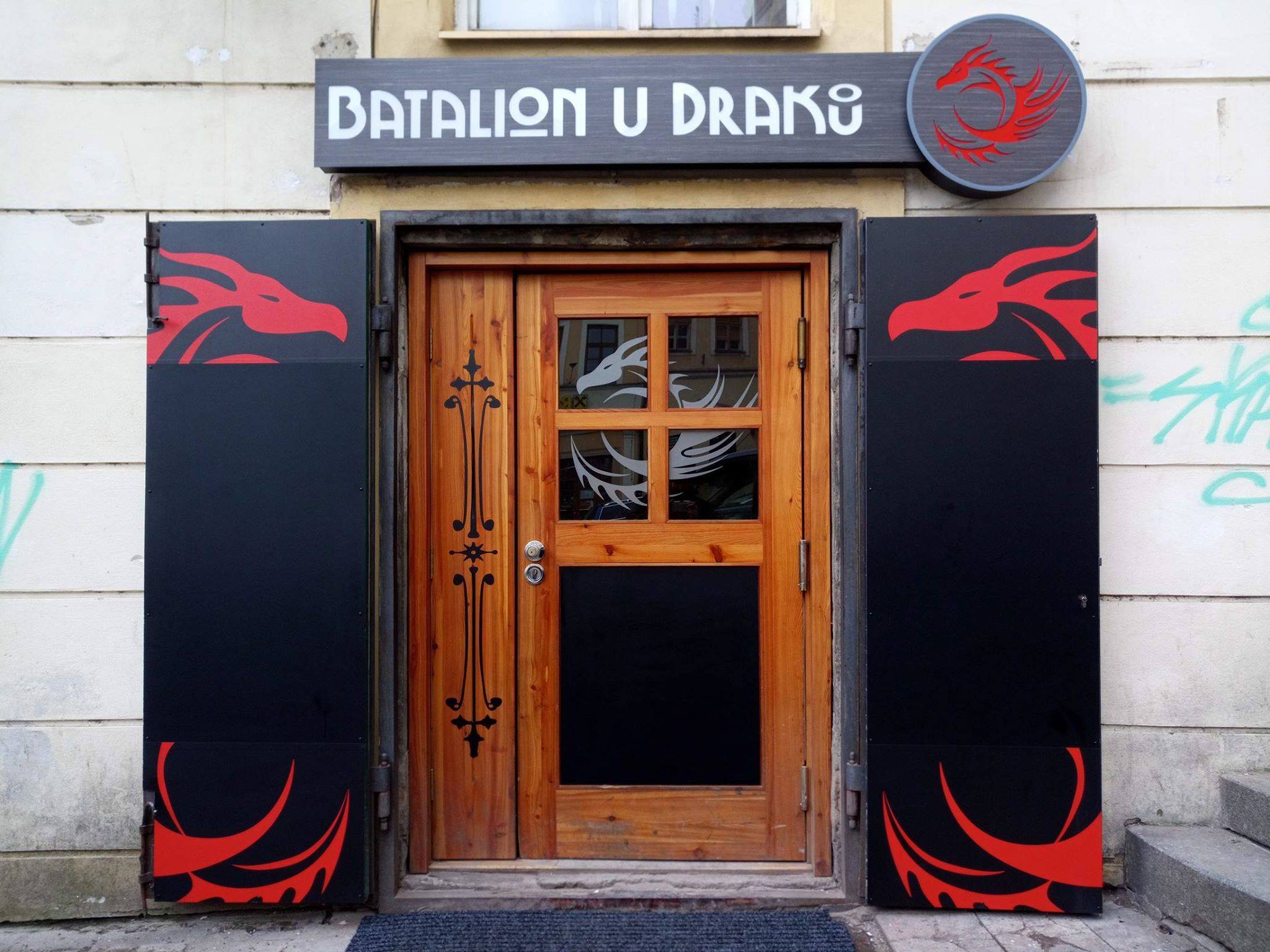 Batalion u Draků - polep a design obchodu - 3D logo