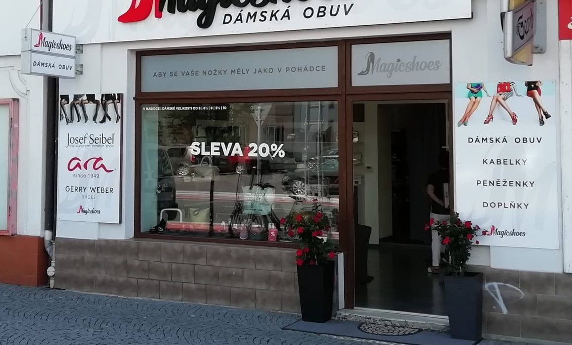 Magic Shoes - Hradec Králové - design obchodu s 3D Logem