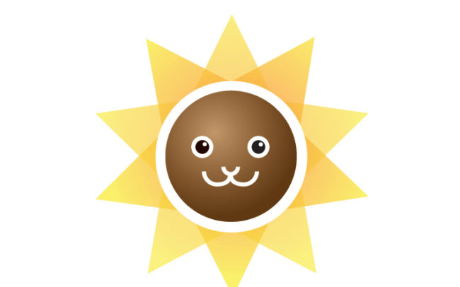 Logo Zahradnictví na Kocandě - kočka ve slunečnici.
