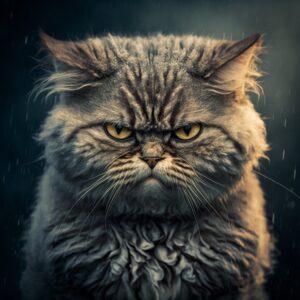 Angry - Naštvaná kočka Midjourney