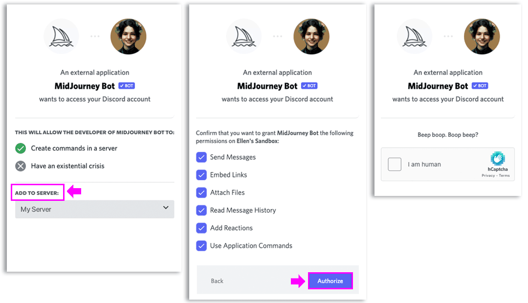 MJ_AuthorizeBot jak na autorizace Midjourney Discord