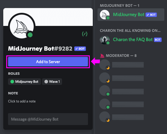 MJ_BotInvite Jak přidat bota Midjourney Discord