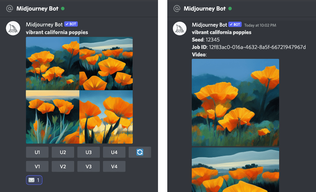 MJ_EnvelopeResults Posílaní přímých zpráv Midjourney Discord