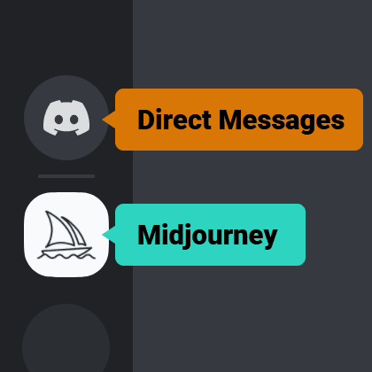 MJ_Interface_servers Seznam serverů Midjourney Discord