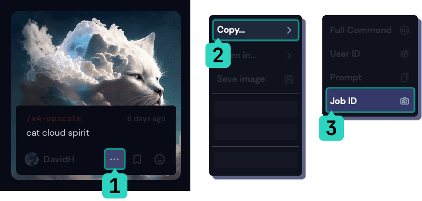 MJ_JobID_app Obrázek ukazuje, jak zjistit ID úlohy Midjourney z názvu souboru