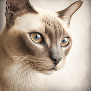 Neutrální Midjourney obrázek neutrálně zbarvené kočky