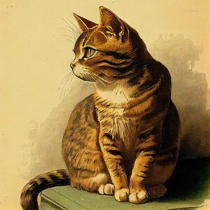 Midjourney obrázek kočky z roku 1910