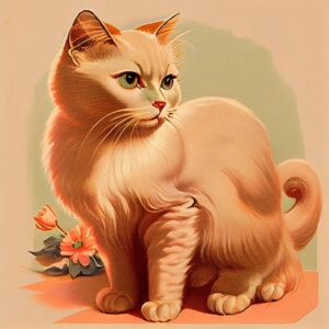 Midjourney obrázek kočky z roku 1940