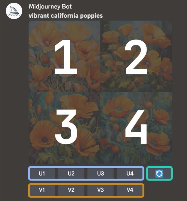 MJ_V5_Graphics obrázková mřížka Midjourney Discord