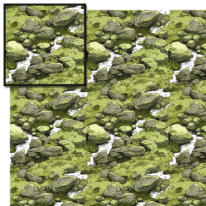 příklad obrázku motivu a opakování dlaždic vytvořeného pomocí parametru midjourney tile s použitím modelu verze 5.2 