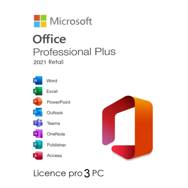 microsoft office 2021 professional plus retail 3 licence