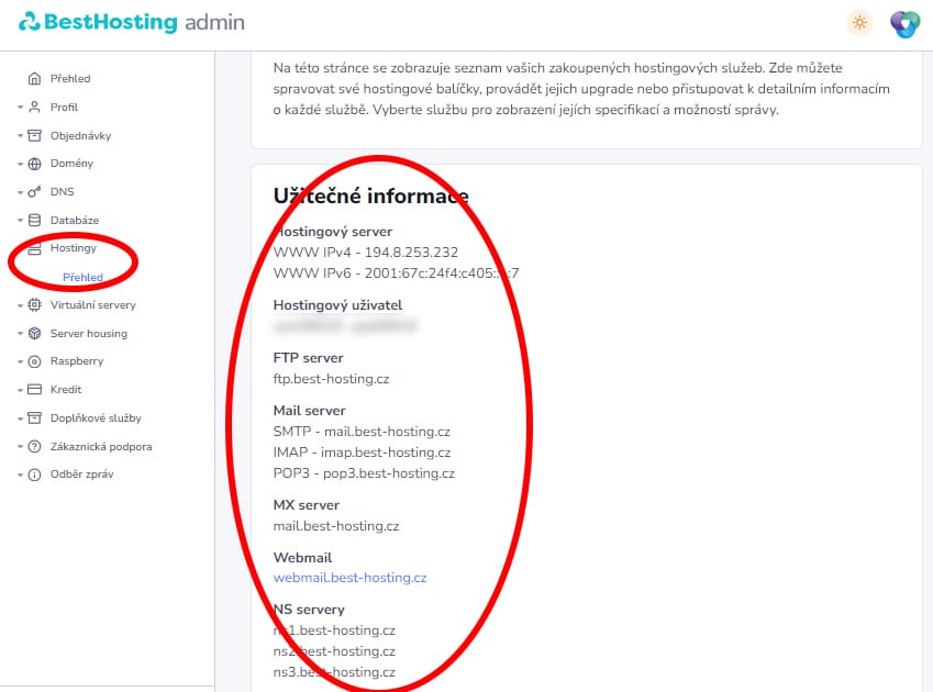 detailHostingu_BestHosting Detail webhostingu BestHosting.cz
