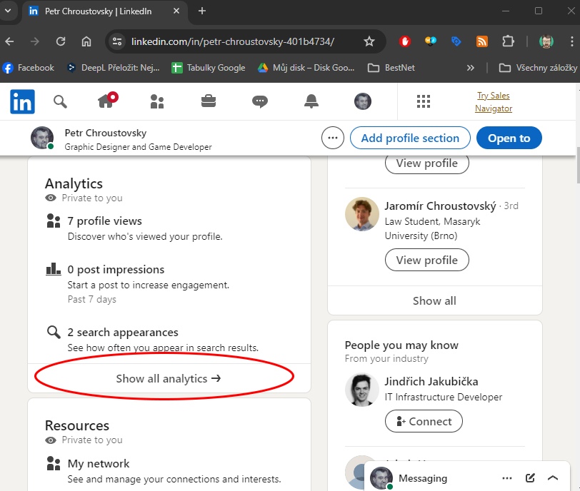 Linkedin získání automatického odkazu pro sledování