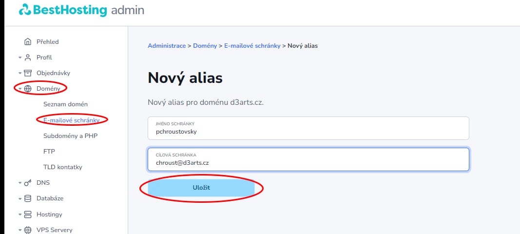 alias_emailu_best-hosting Vytvoření emailového aliasu poštovní schránky - administrace Best-Hosting.cz