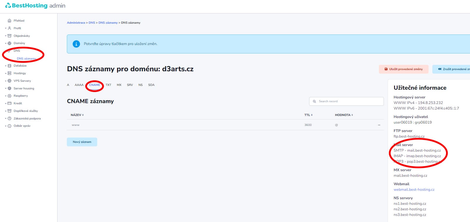 cname_zaznam_DNS_maily_migrace_best-hosting Kde najít v Best-Hosting.cz záznamy mailserverů