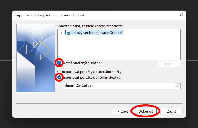 importovat_pst_zalozni_soubor_archiv_microsoft_outlook_2021_pruvodce_3 Průvodce importem PST záložního souboru (archivu) do nového emailu.