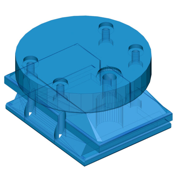 3D tištěná Upínací hlava pro hologram Holotoč (PD42) pro stativ Velbon - 3D model pro tisk STL