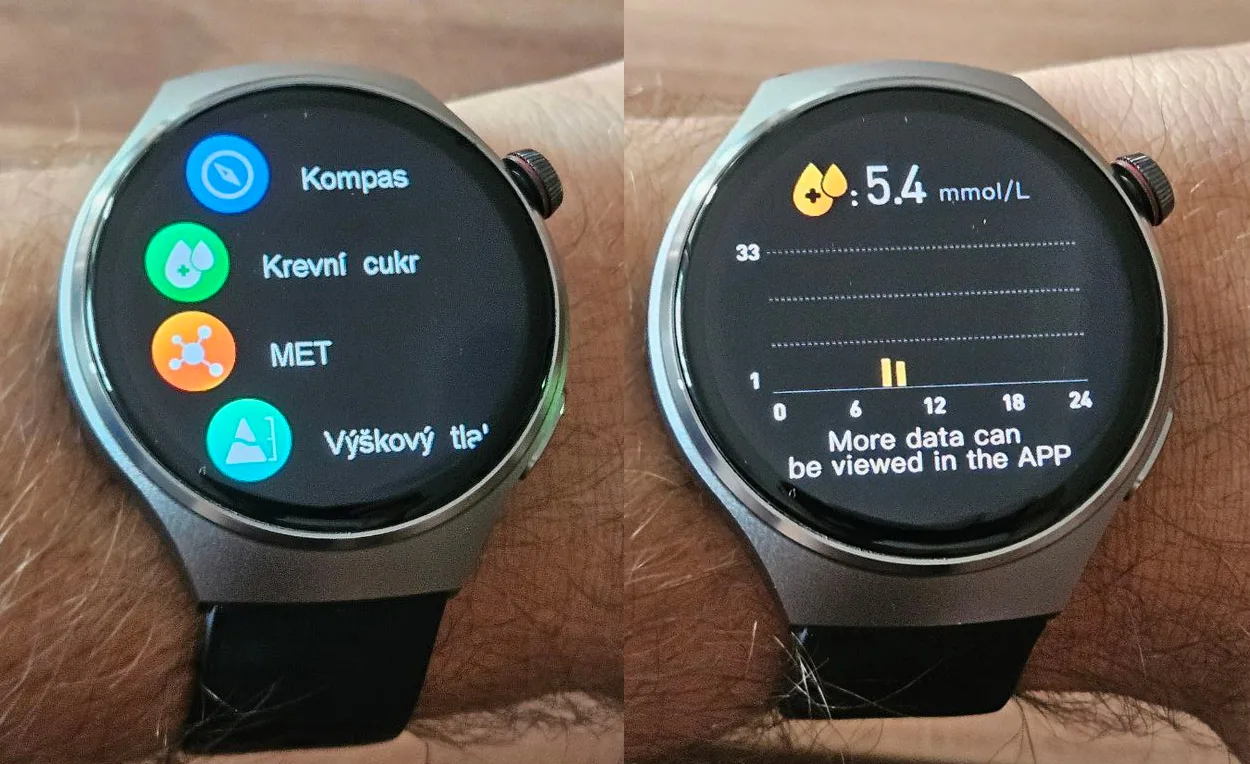 Nové chytré hodinky Watch 4 pro, mereni hladiny krevniho cukru a cukrovky