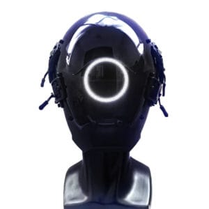 Kyberpunková maska bílá