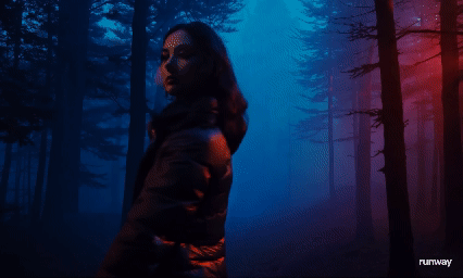 RunwayML - klíčové slovo: Barevný filtr, [color] gel ighting (osvětlení)