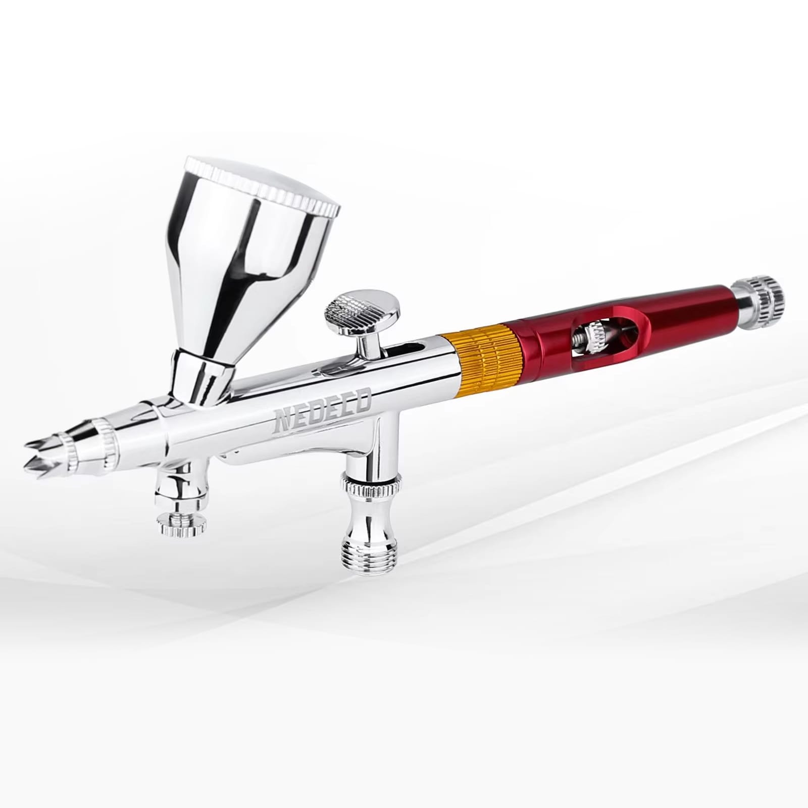 Dvojčinný airbrush s kompresorem 30psi Auto Stop pistole s kompresorem a příslušenstvím Nedeco