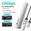 Yottamaster NVMe SATA SSD - dual protocol - šasi/pouzdro na disk 2280, 2260, 2242, 2230 M2 - USB 3.0