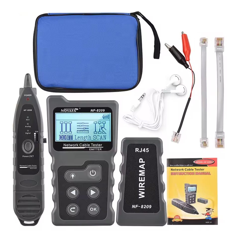 Noyafa NF-8209 Wiremap tester a detektor síťových kabelů