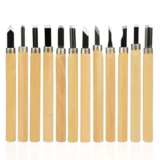 Sada řezbářských dlátek a nožů