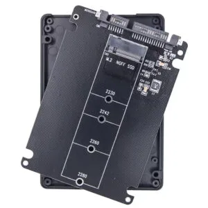 Interní 2,5" adaptér box na M2 ( 2230, 2242, 2260, 2280) SSD disky se SATA rozhraním.