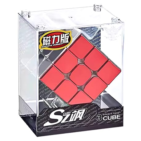 Magnetická Rubikova Kostka 3x3 pro speedcubing s metalickými barvami a stojánkem