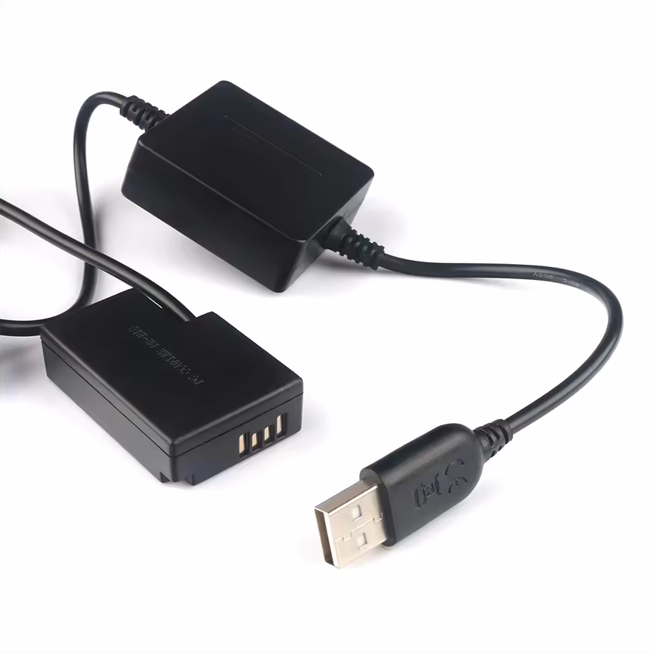 Dummy baterie pro Canon R8 - napájení z USB nebo Power banky pro baterie s označením LP-E17, ACK-E18, DR-E18