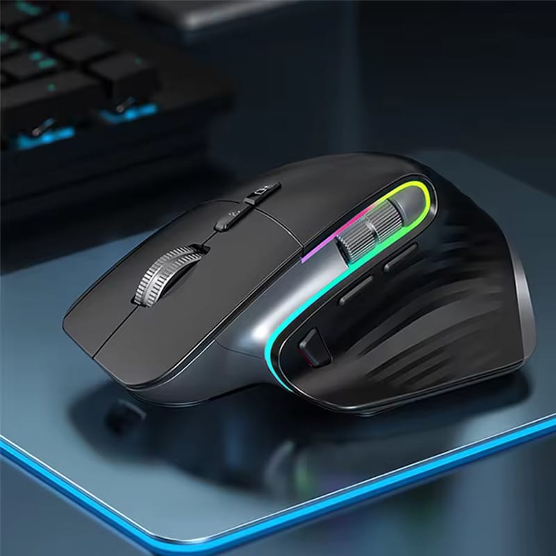 Kvalitní a levná ergonomická bezdrátová herní myš s LED osvětlením, 9 tlačítky, Bluetooth modem, recieverm - M10. Pro gamining i běžnou práci.