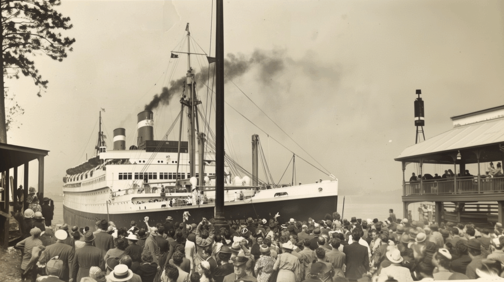 Stacy ship - Warhola family arrived to New York