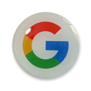 Droplet nálepka NFC hodnocenka pro recenze Google s tlustou epoxidovou průhlednou vrstvou a feritovým stíněním pro kovové povrchy. Vhodná na desky stolu apod.