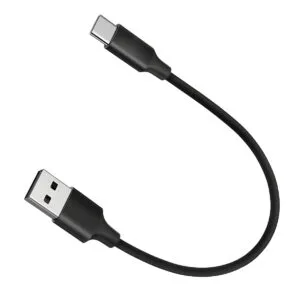 USB-C na USB-A 25 cm krátký kabel datový a nabíjecí 3A