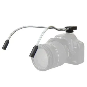 Světelný adaptér dvou LED světel na pružném ramenu pro focení v režimu Macro