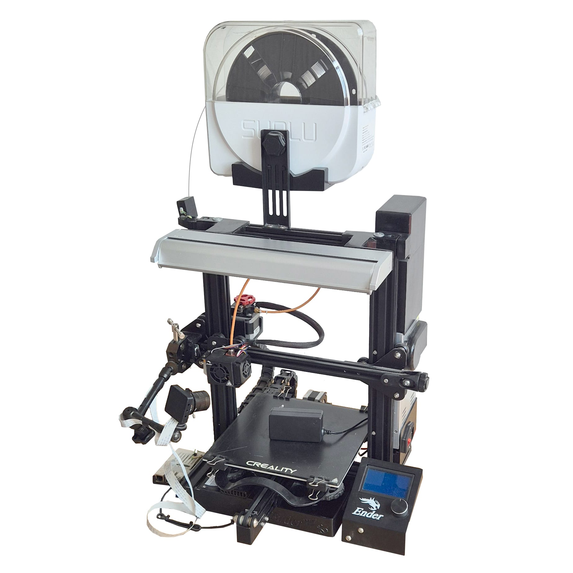 Ender3 modifikovaný s kamerou, OctoPrint, BL-Touch, Sušičkou filamentu