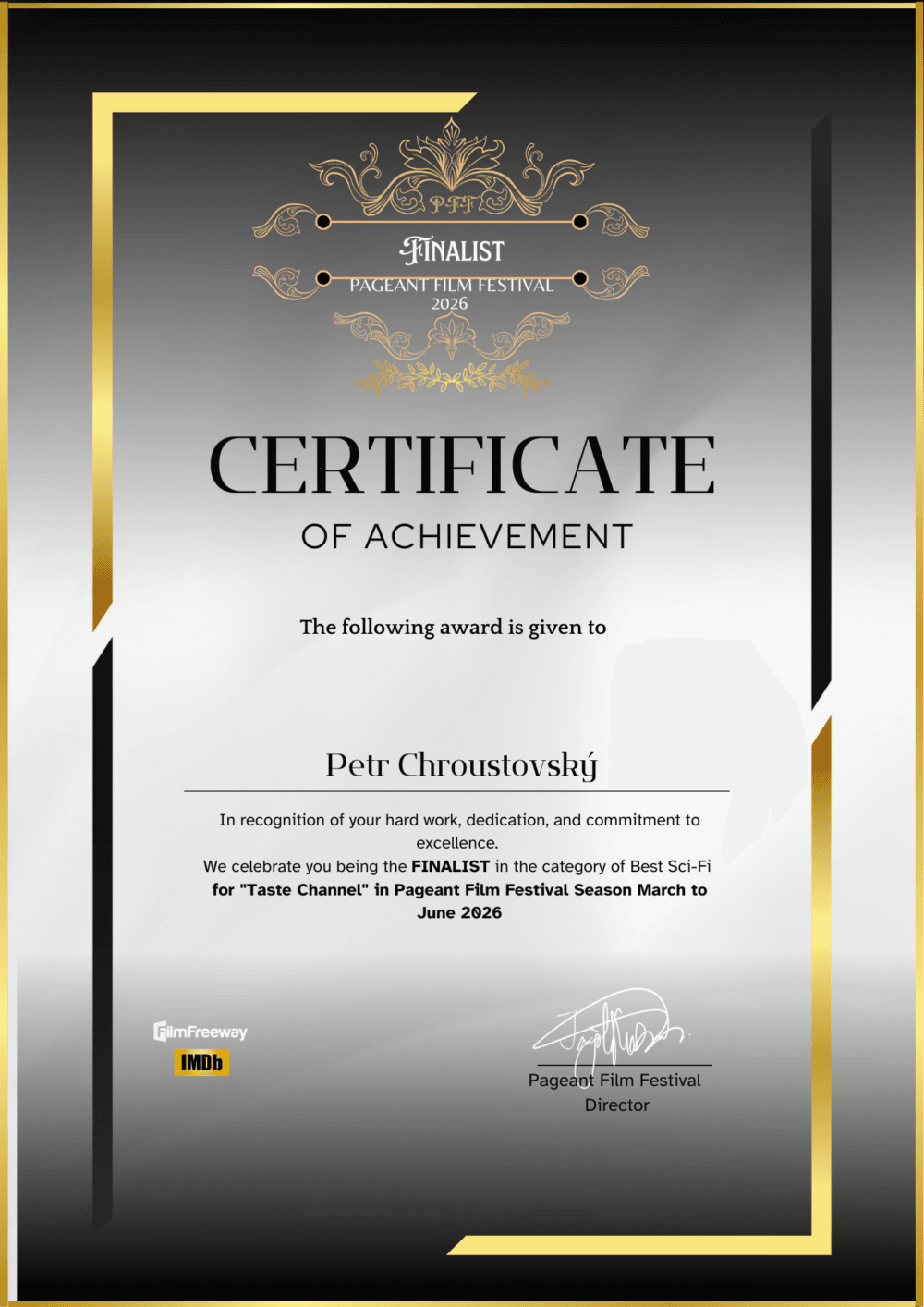 Pageant IFF 2026 - Finalist - Taste Channel