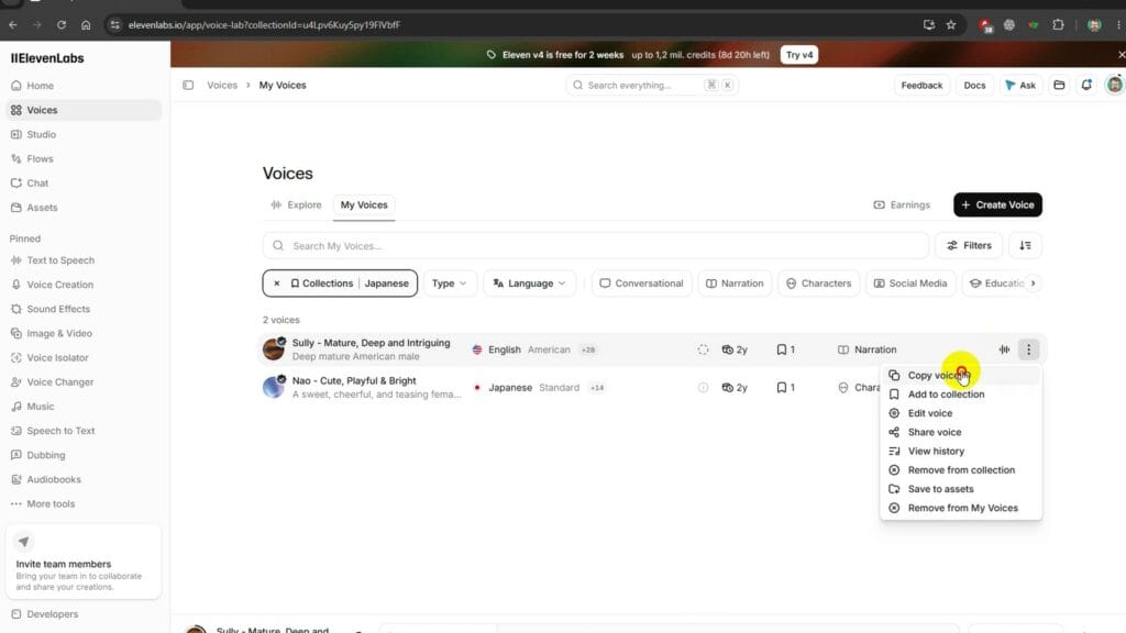 Replica11 - Script to Speech Software - screenshot step 4