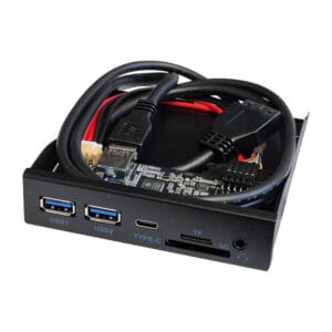 Přední panel 3.5" USB-C a čtečka SD karet pro stolní PC